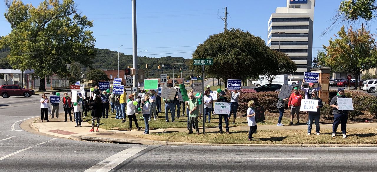 Abortion rights supporters rally across Alabama