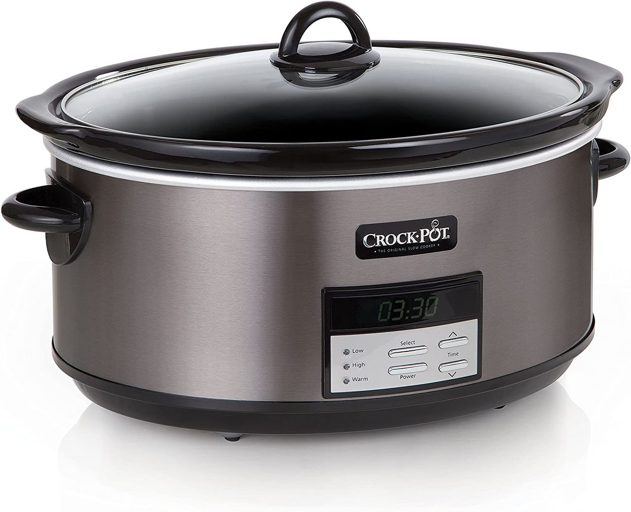 Crockpot 8 Quart Slow Cooker with Auto Warm Setting and Cookbook