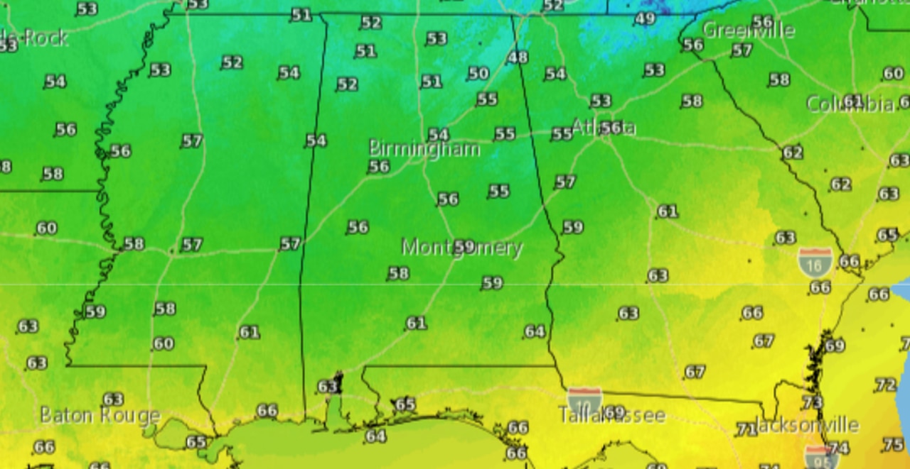 Tuesday highs