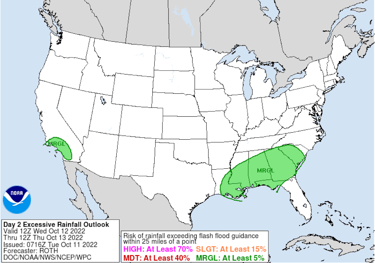 Isolated severe storms possible Wednesday in Alabama