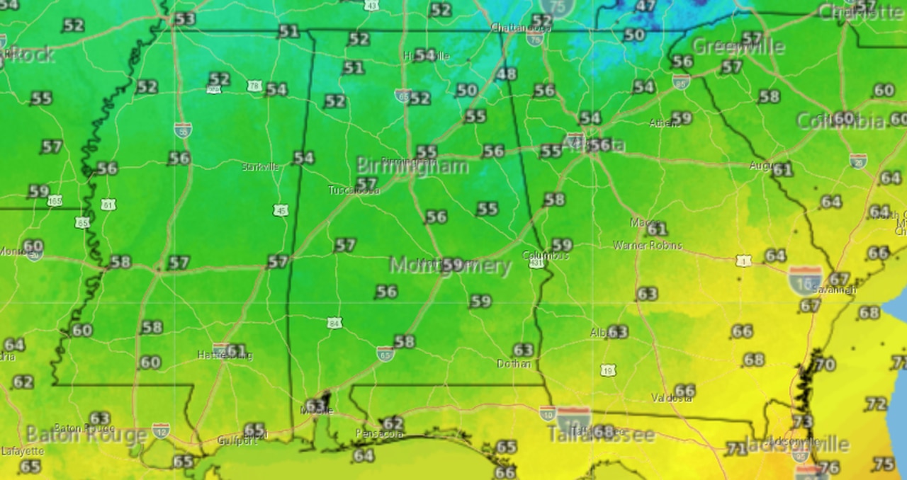 Tuesday high forecast