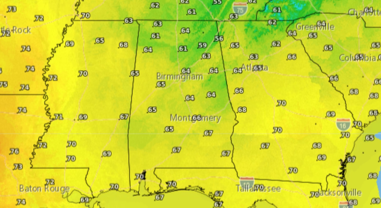 Record lows set overnight in 3 Alabama cities: What to expect today