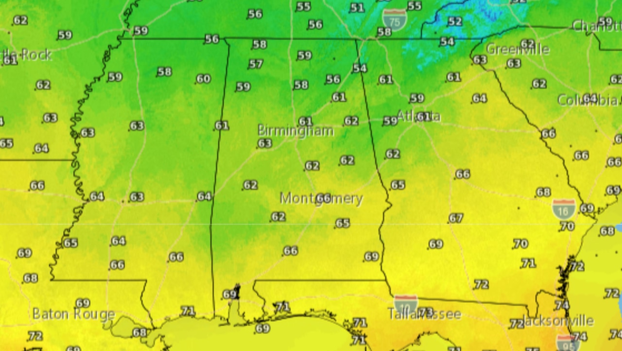 Tuesday highs