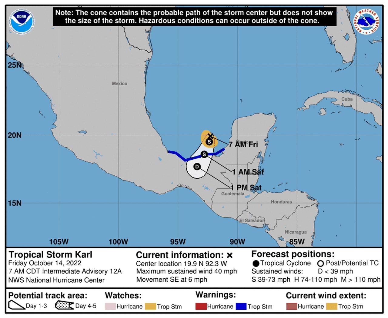 Tropical Storm Karl headed for landfall in Mexico