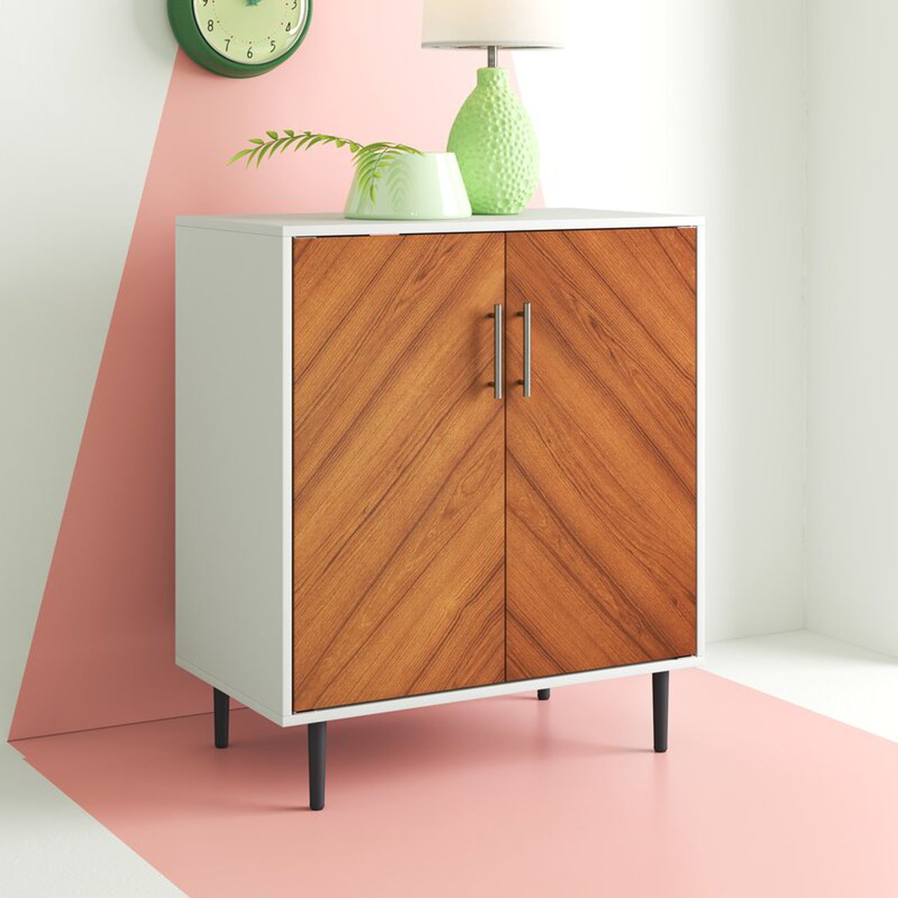 Aminatou 32′' Tall 2 - Door Accent Cabinet