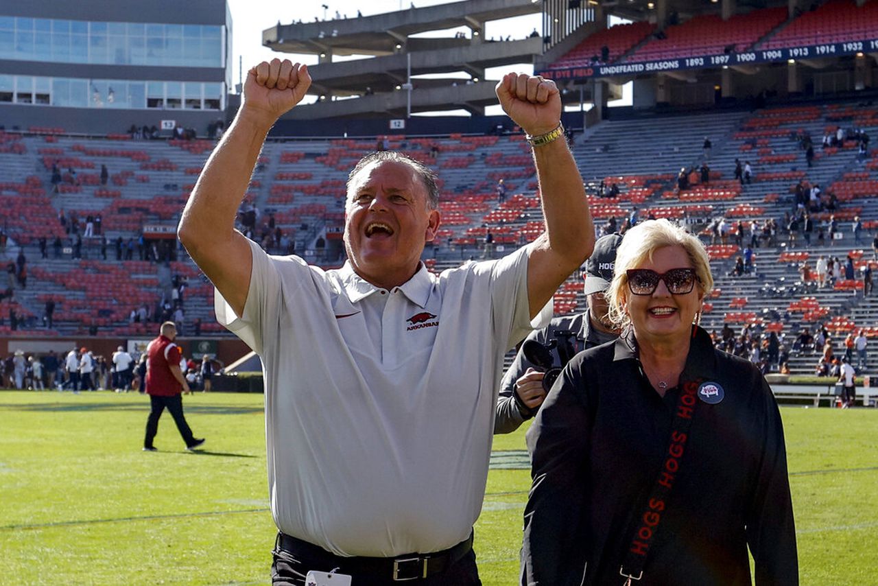 What Arkansas coach Sam Pittman, players said after defeating Auburn