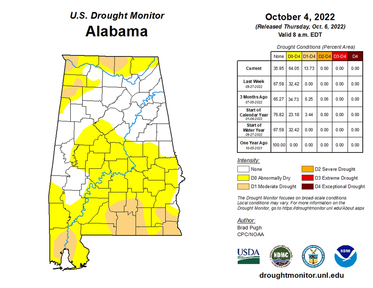 When could Alabama get some rain this week?