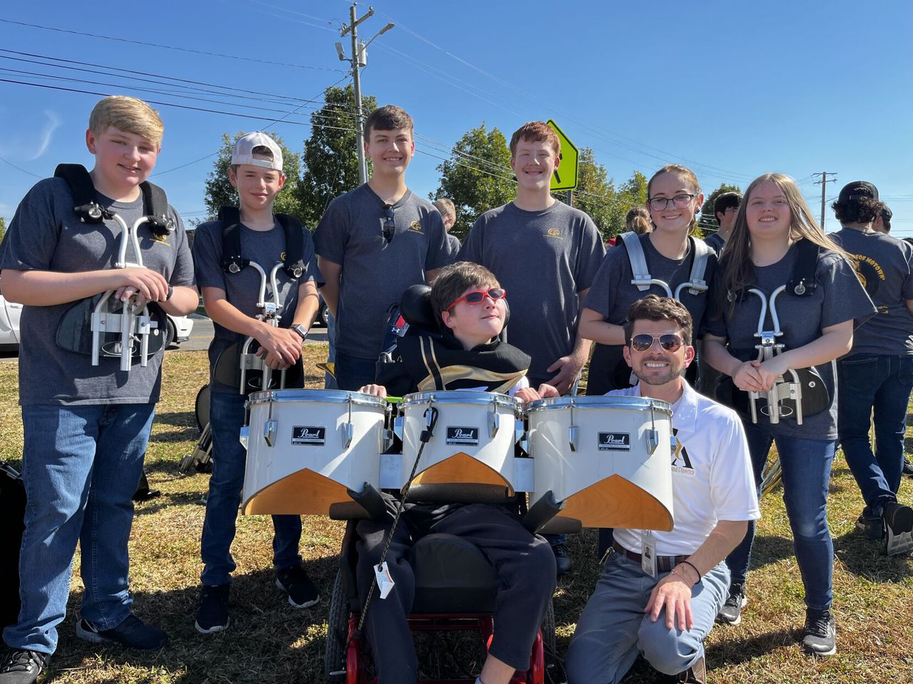 Athens High student beats challenges, joins marching band drumline