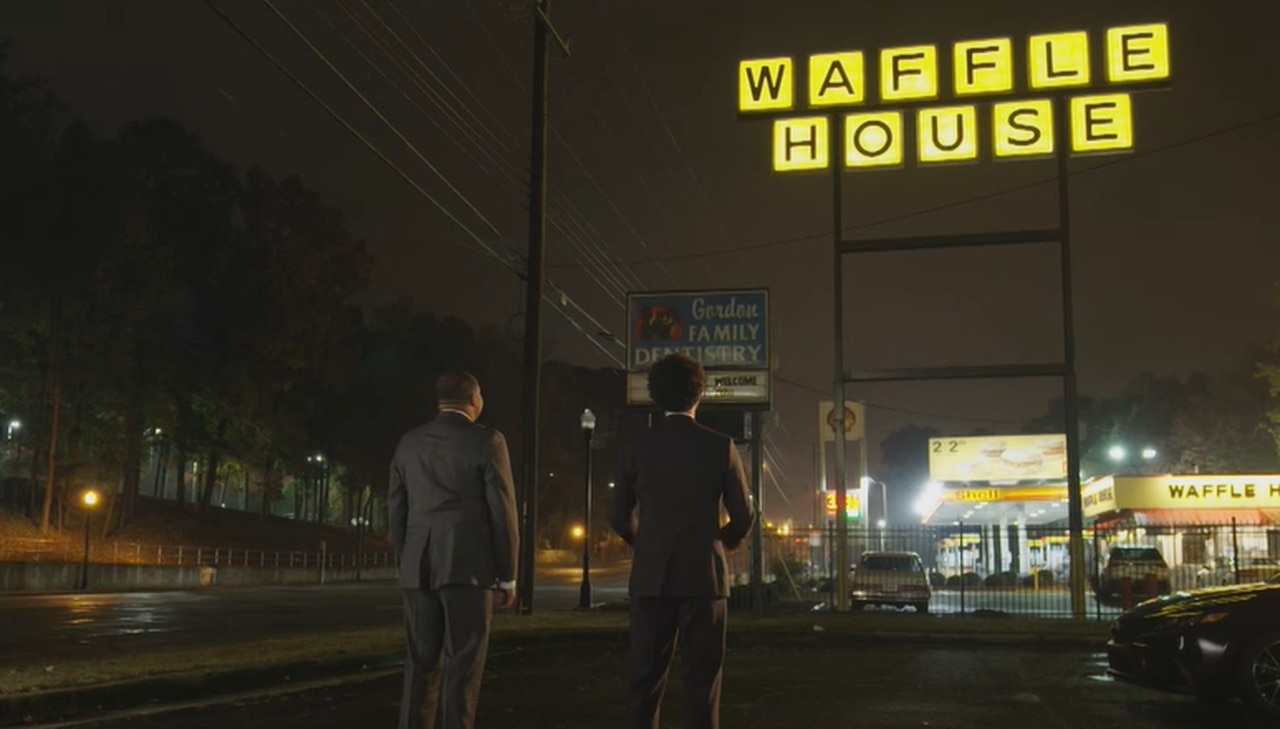 In a new skit, Roy Wood Jr., Trevor Noah tussle in front of an Atlanta Waffle House