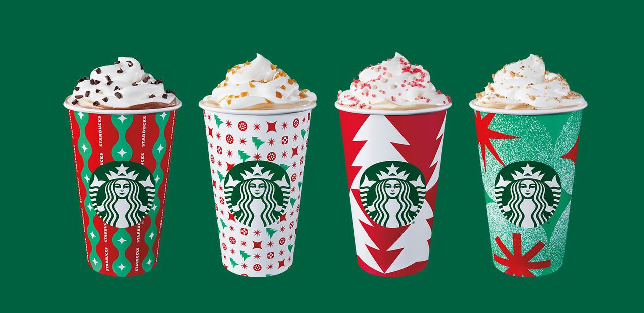 Starbucks holiday menu Here are the drinks, food, cups available