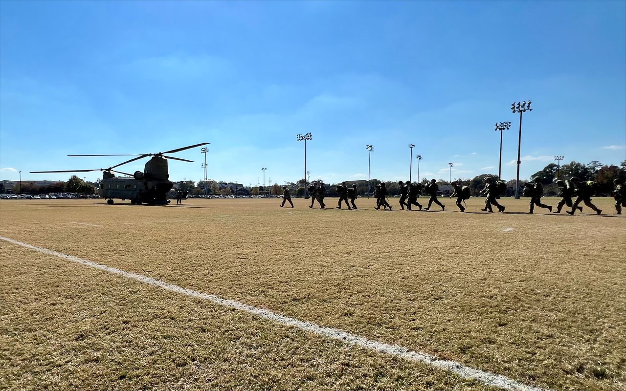 Why did Army helicopters land on UA campus this week?