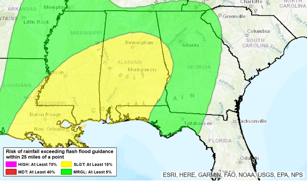 How much rain could Alabama get to end 2022?