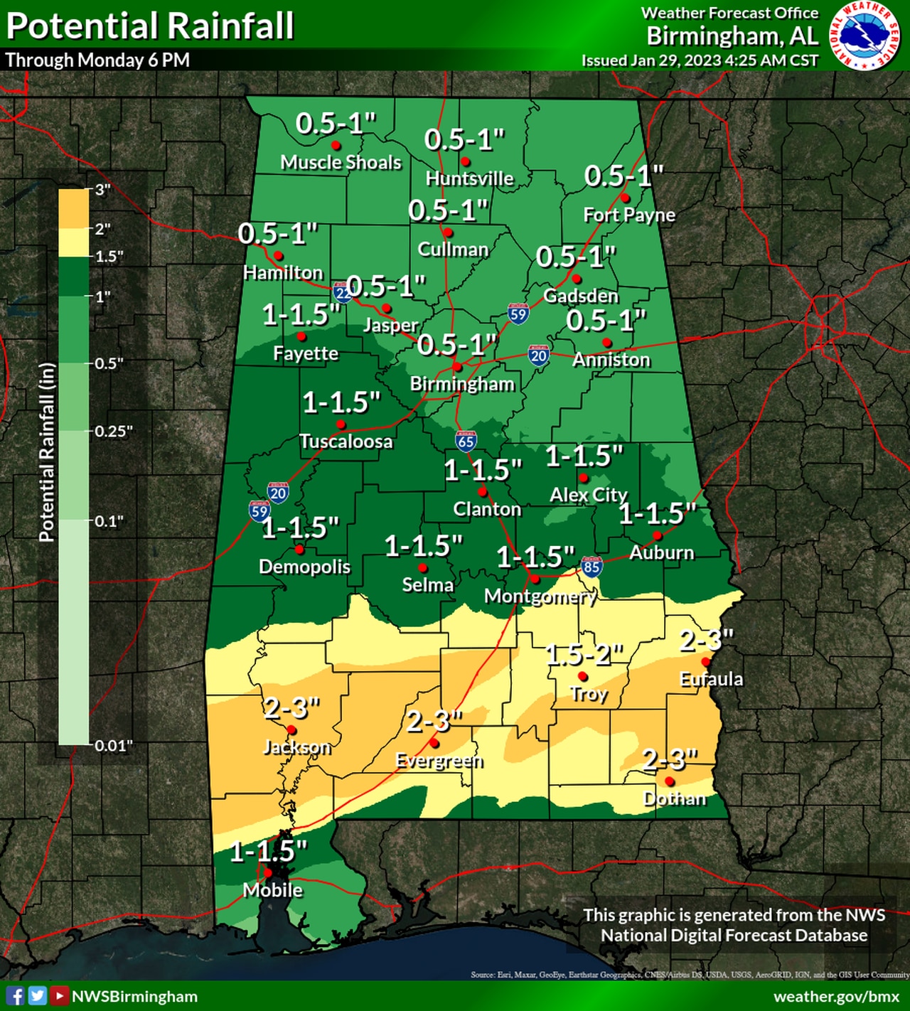 A few strong storms possible Sunday in parts of Alabama