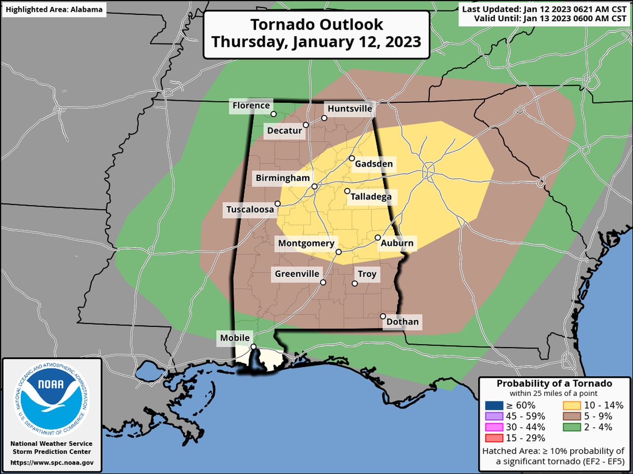 Tornado risk update