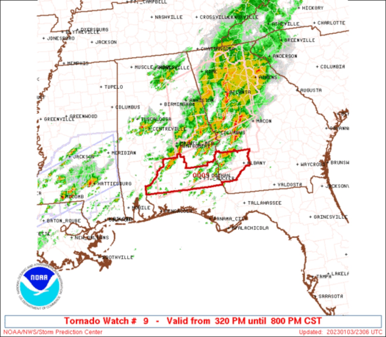 Alabama tornado watch