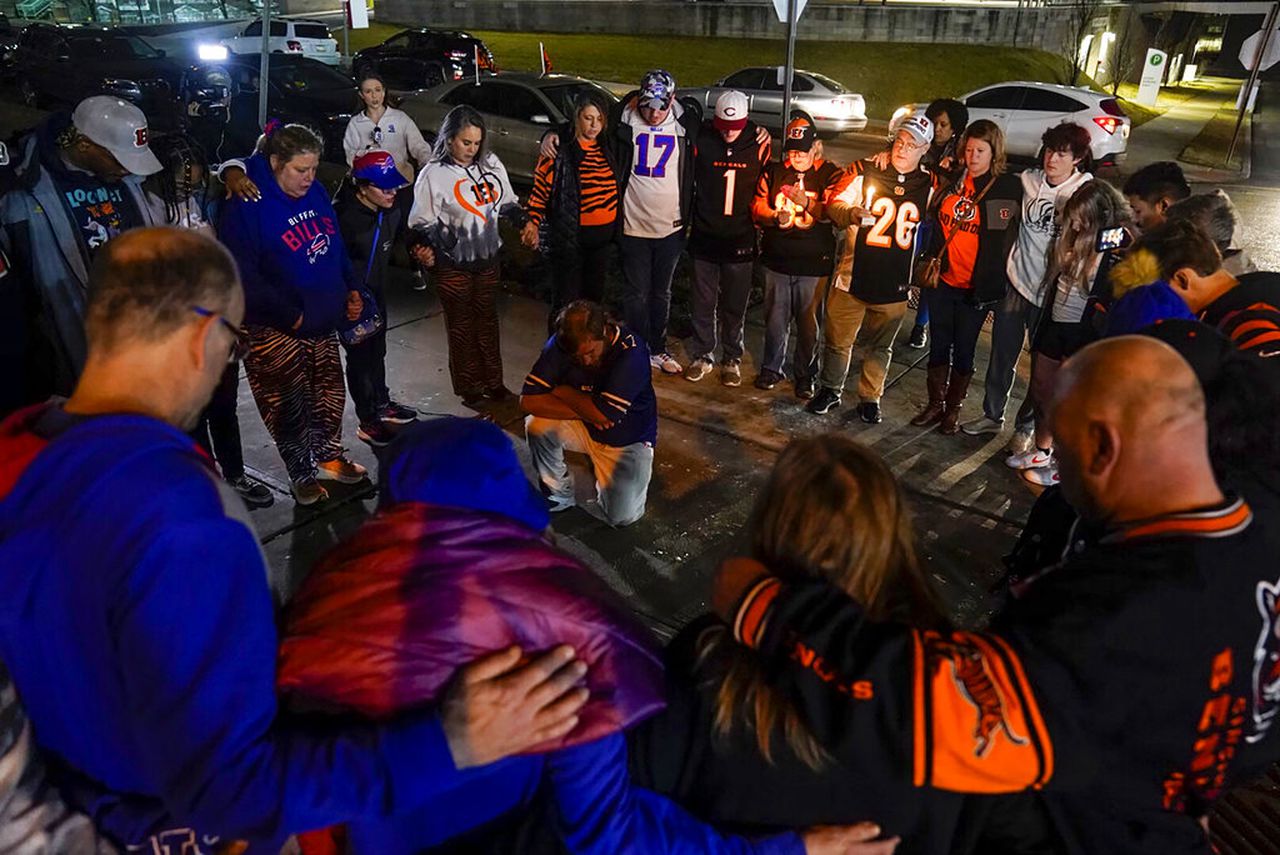 Damar Hamlin critical: Fans hold vigil outside hospital for Buffalo Bills safety