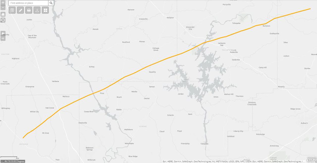 Deadly Alabama tornado travelled a 77-mile path, one of the longest in state history