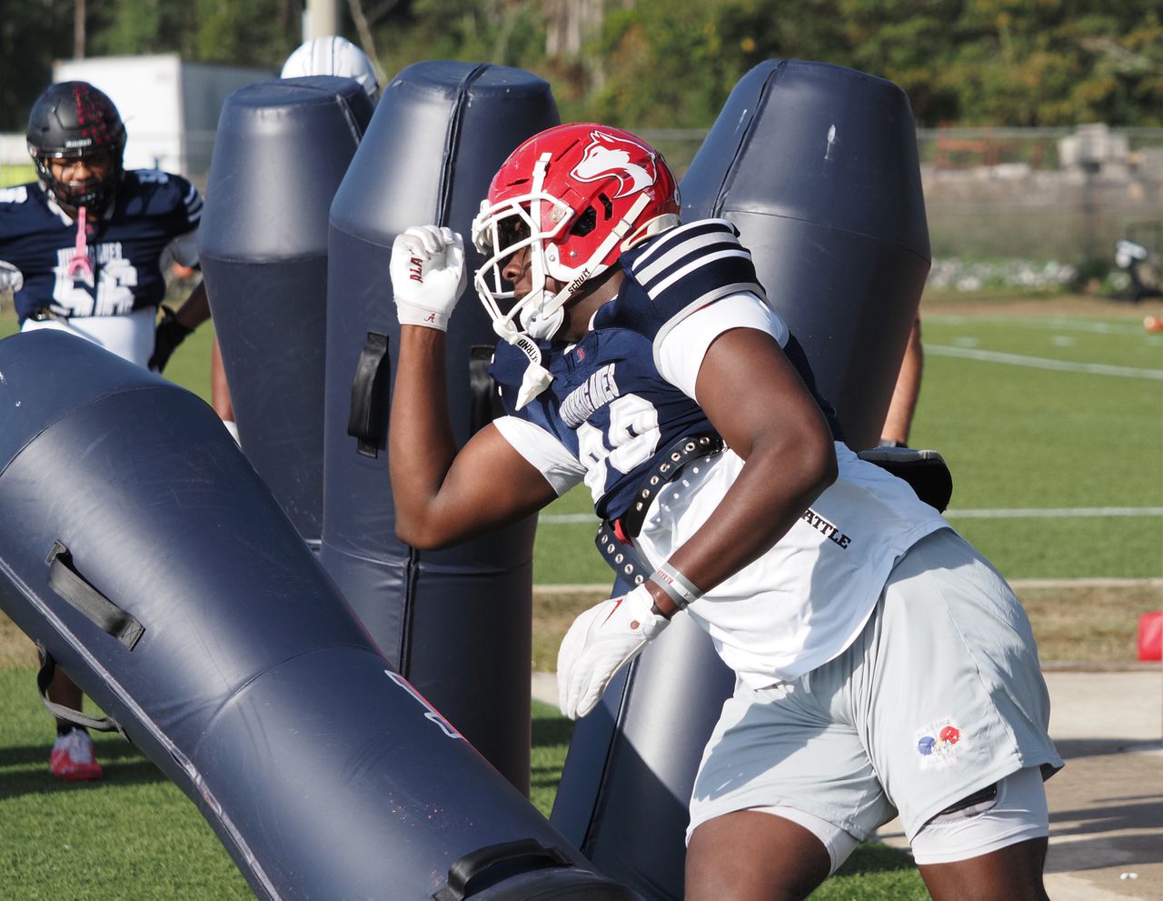 Alabama All-Star football practice 