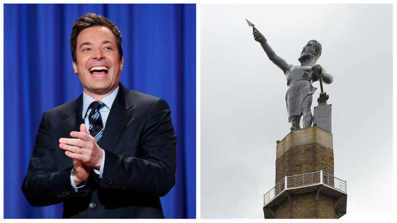 Jimmy Fallon jokes about Vulcan statue’s pose