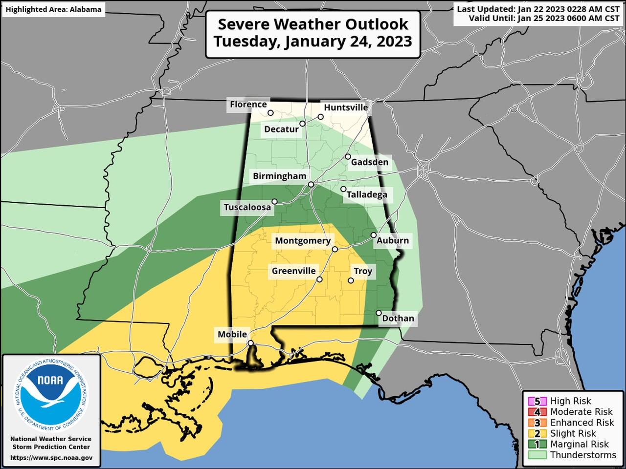 More severe storms possible this week in Alabama