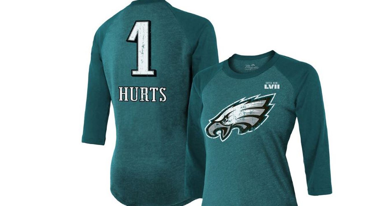 Jalen Hurts Philadelphia Eagles Majestic Threads Women's Super Bowl LVII