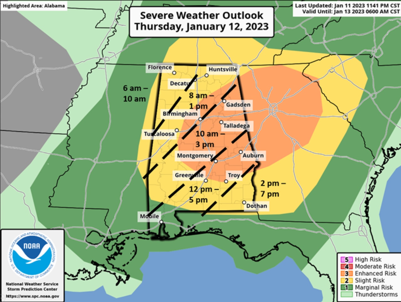 Severe weather in Alabama: When will storms arrive where I live? Snow?