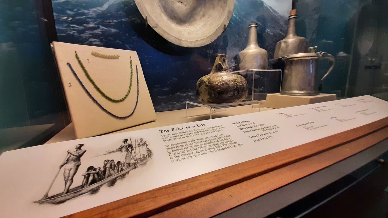 "Spirits of the Passage: The Story of the Transatlantic Slave Trade" is on display at the GulfQuest National Maritime Museum of the Gulf of Mexico through June 2023.