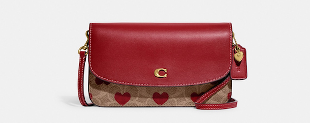 Hayden Crossbody In Signature Canvas With Heart Print