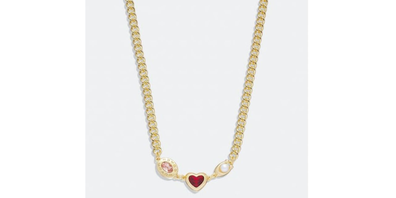 Signature Stone And Heart Chain Necklace