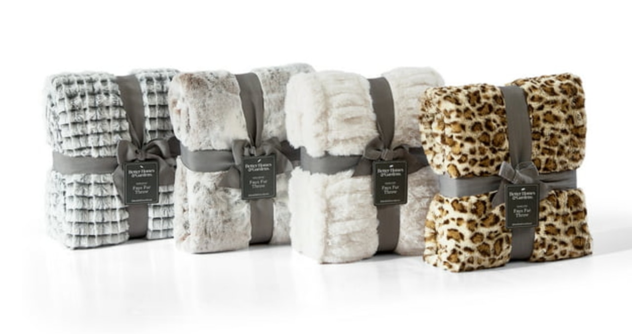 Better Homes & Gardens Faux Fur Throw Blanket