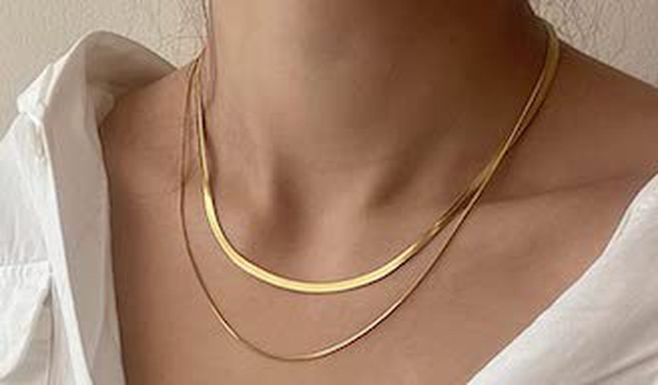 CHESKY 14K Gold/Silver Plated Snake Chain Necklace