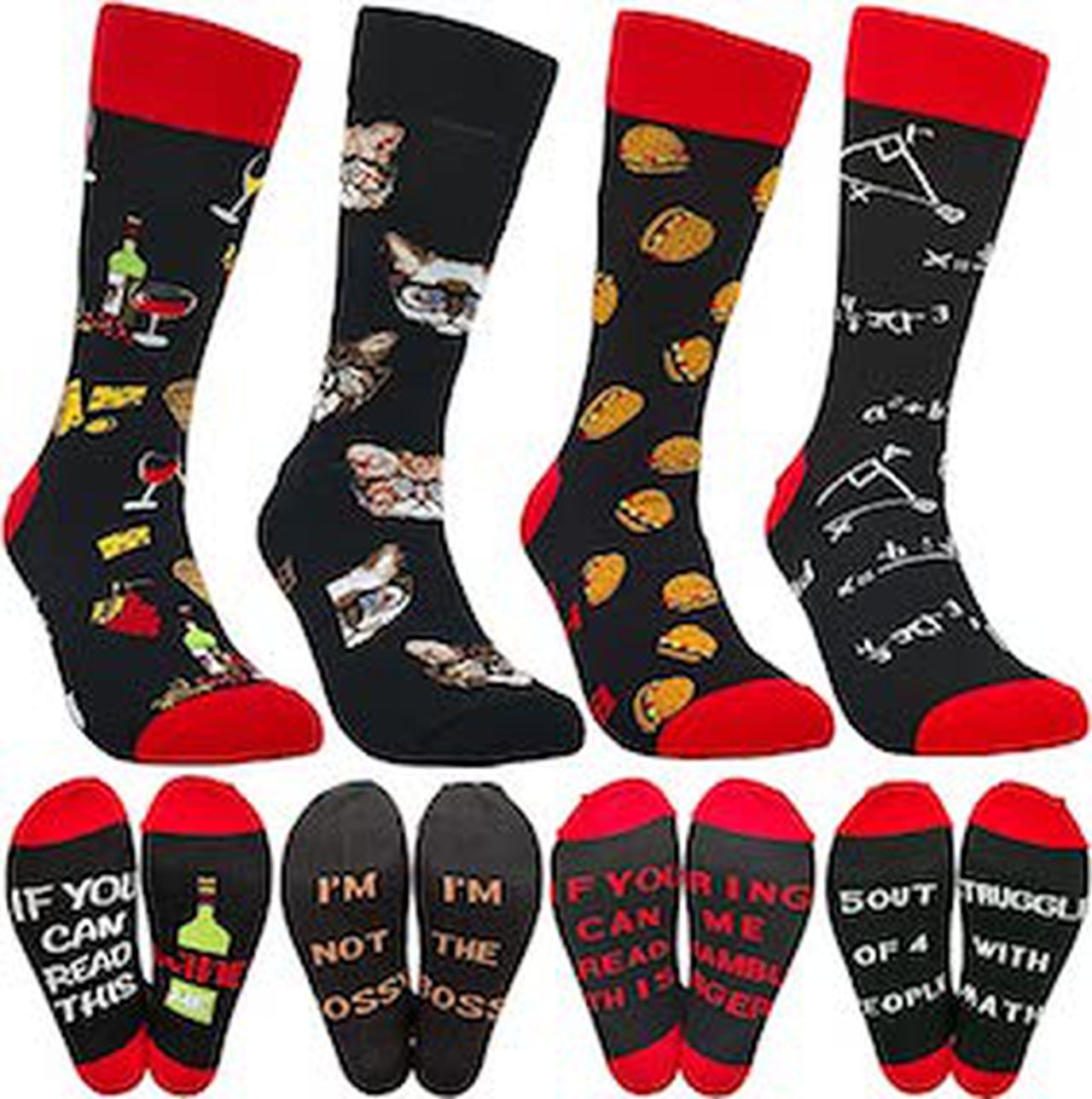 Mens Fun Patterned Dress Socks