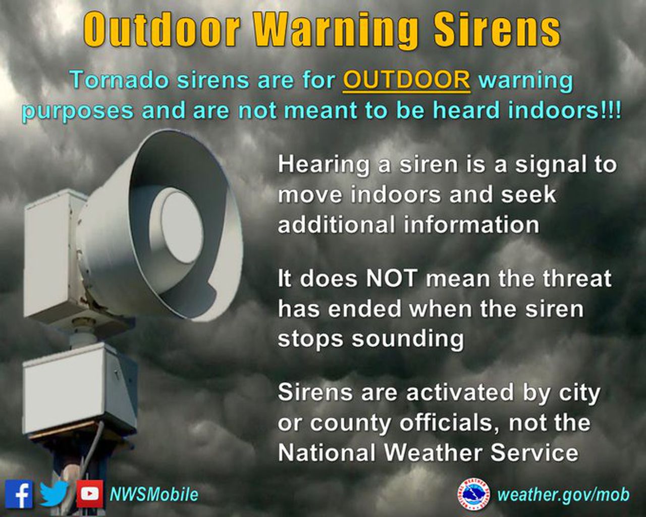 Don't rely on sirens