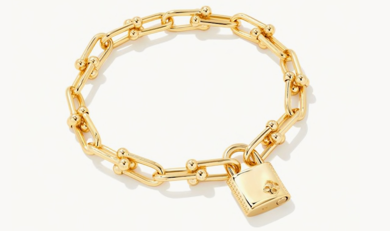 Kendra Scott Jess Lock Chain Bracelet in Gold