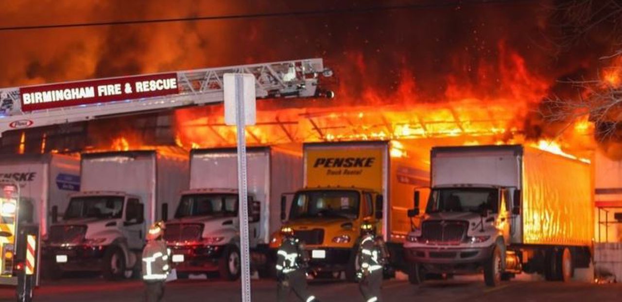 Firefighters battling large blaze at business near Birmingham airport