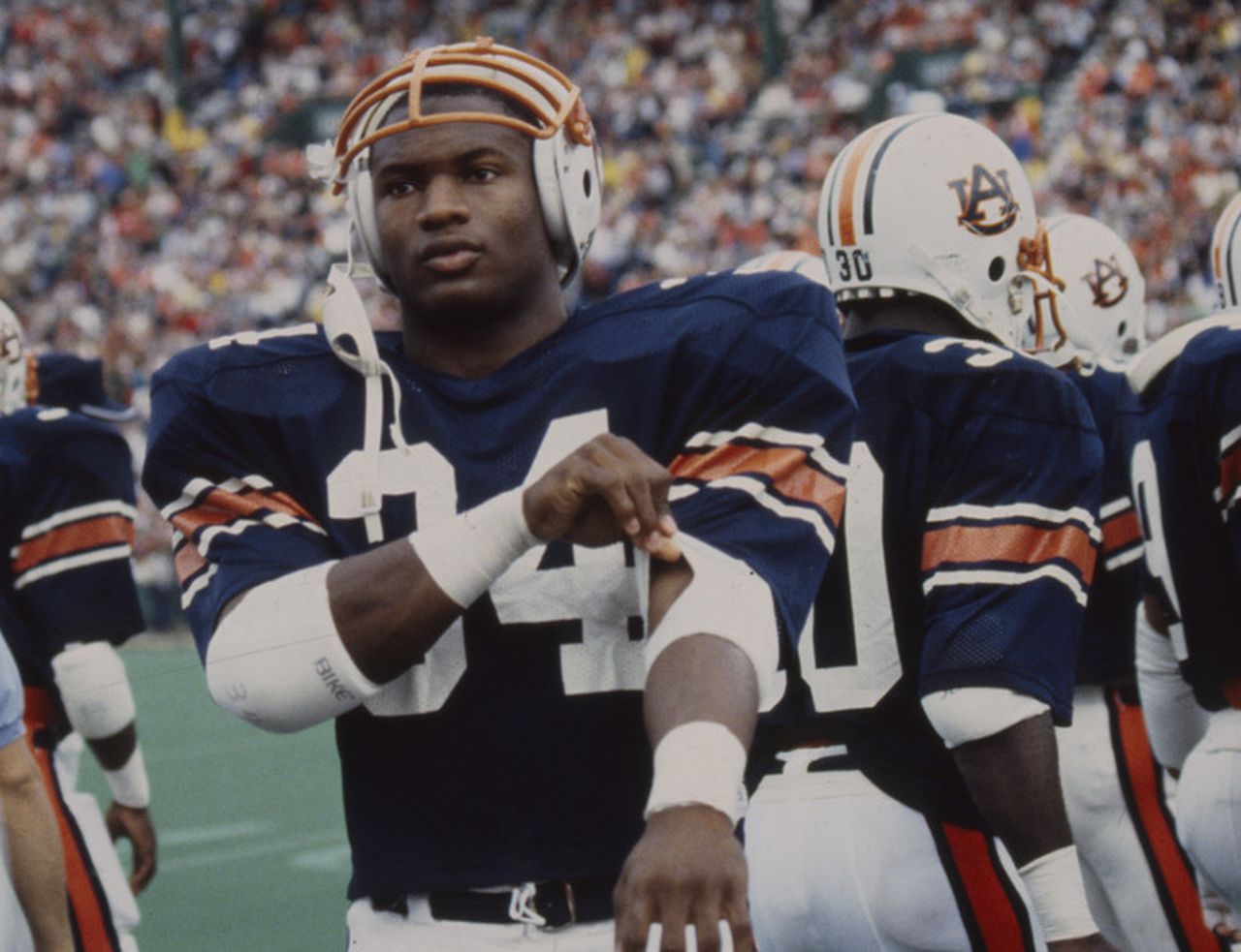 Bo Jackson during the 1983 Auburn - Alabama game at Legion Field in Birmingham, Alabama.