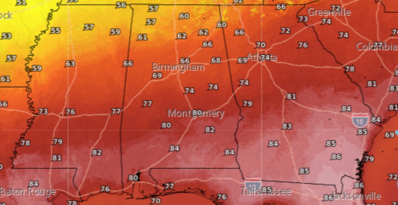 Record highs today in Alabama; more possible Thursday