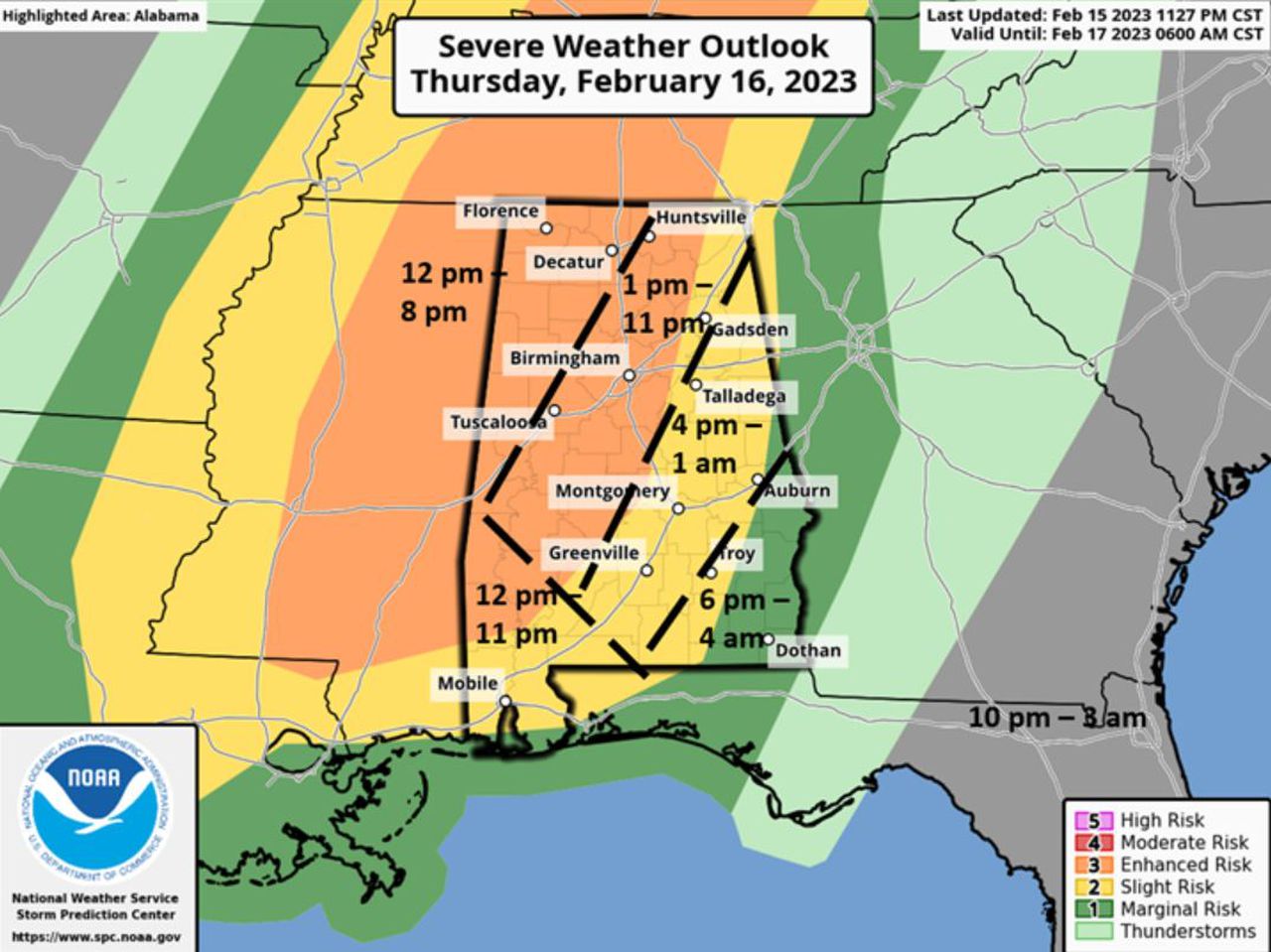 Severe weather in Alabama today: When will storms arrive where I live?