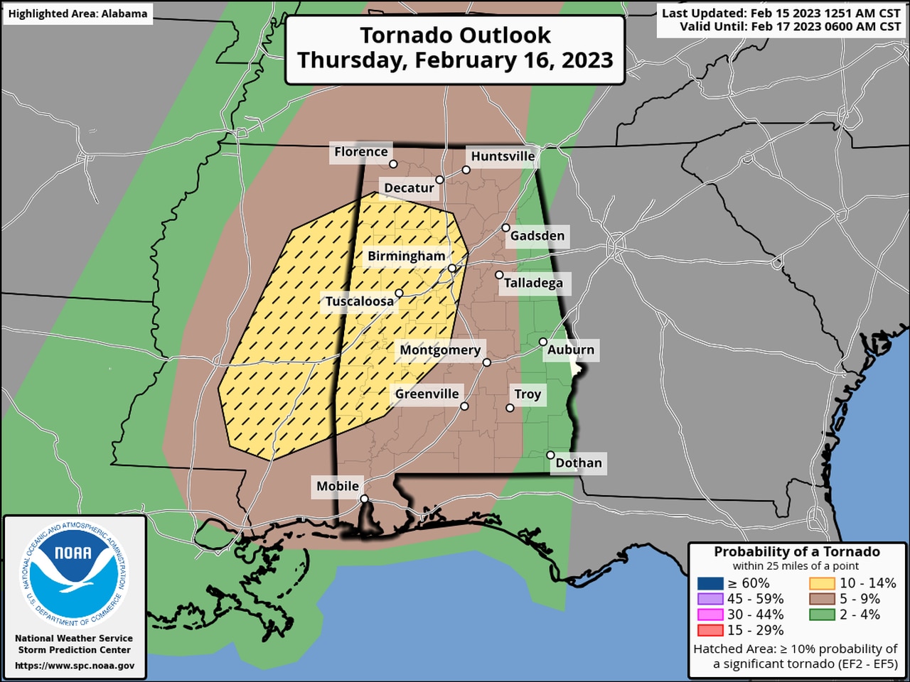 Thursday tornado outlook