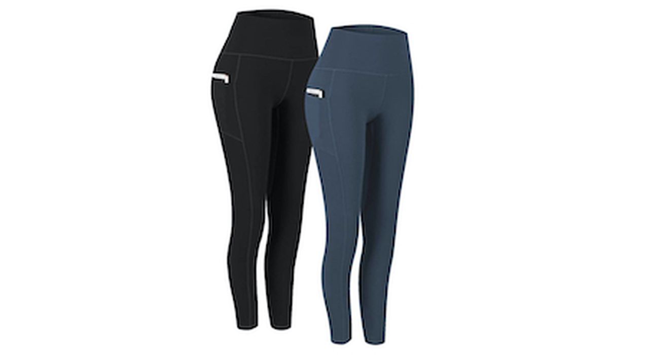 Fengbay 2 Pack High Waist Yoga Pants