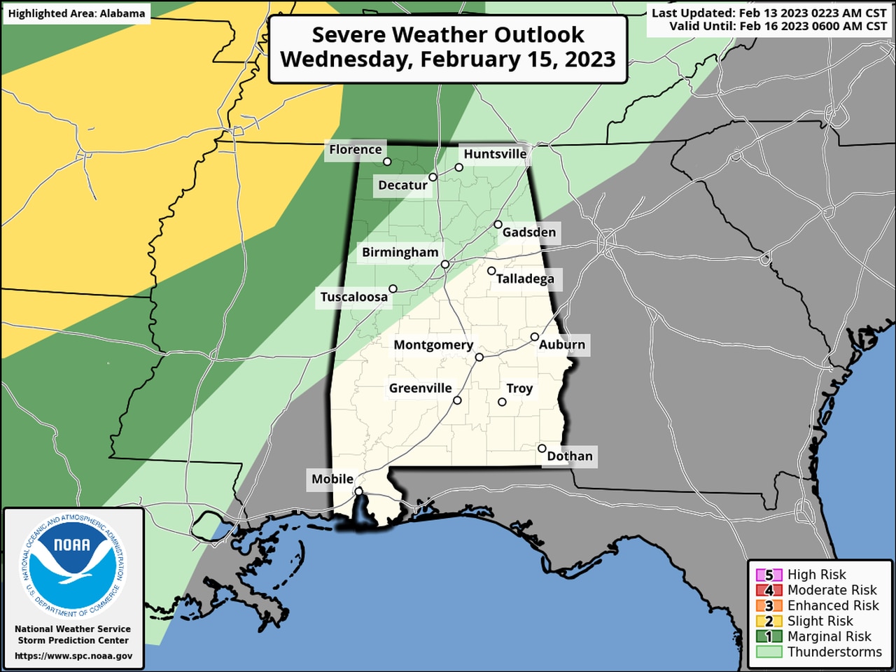 Two chances for severe storms in Alabama this week