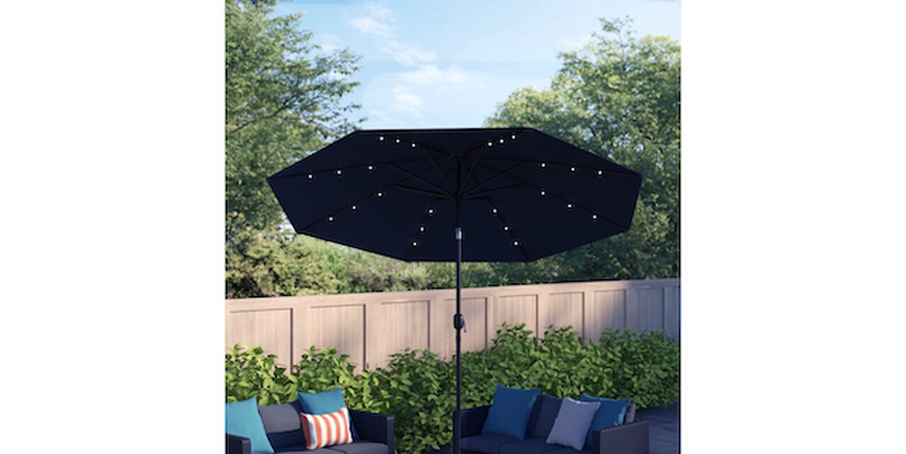 Jericho 108′' Lighted Market Umbrella