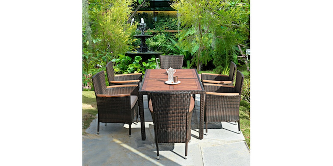 Bathilde Rectangular Six Person Outdoor Dining Set