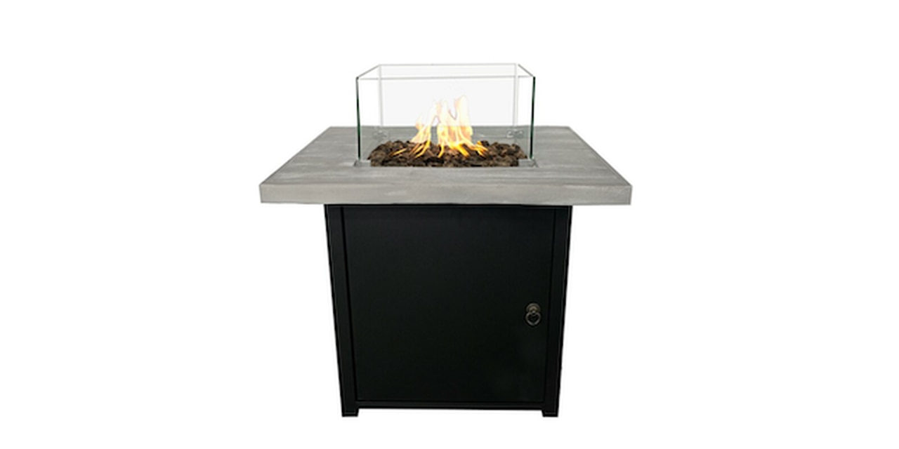 Giselly Concrete Propane Outdoor Fire Pit Table