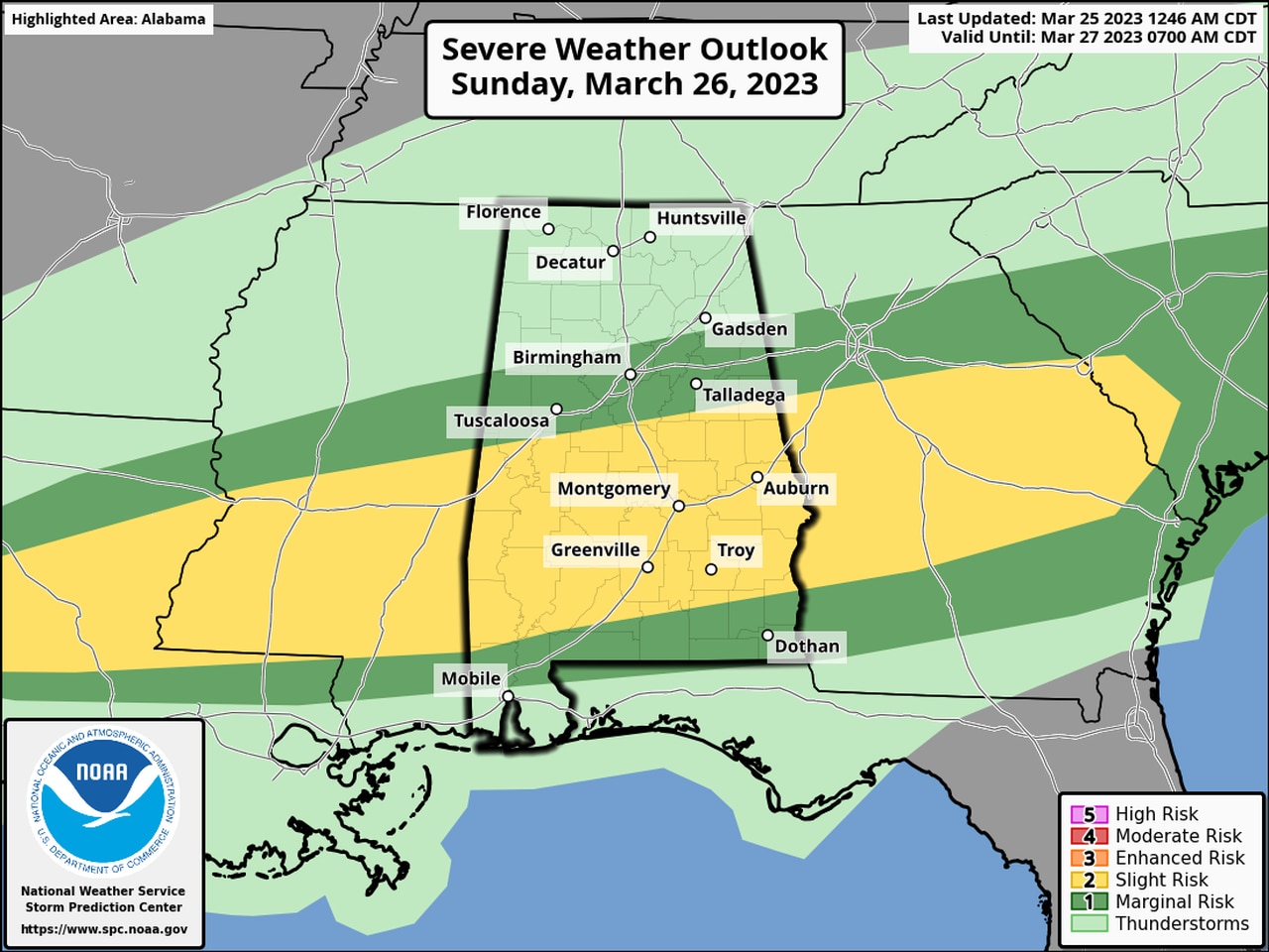 Sunday severe weather outlook