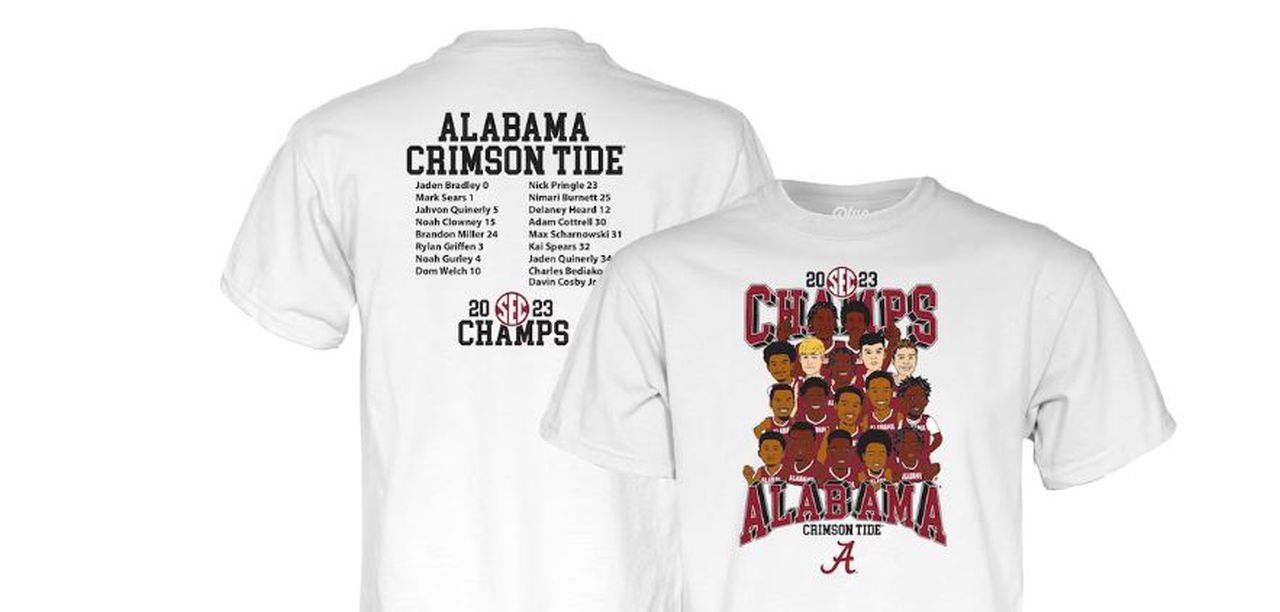 Alabama SEC regular-season champ shirts, March Madness gear now available