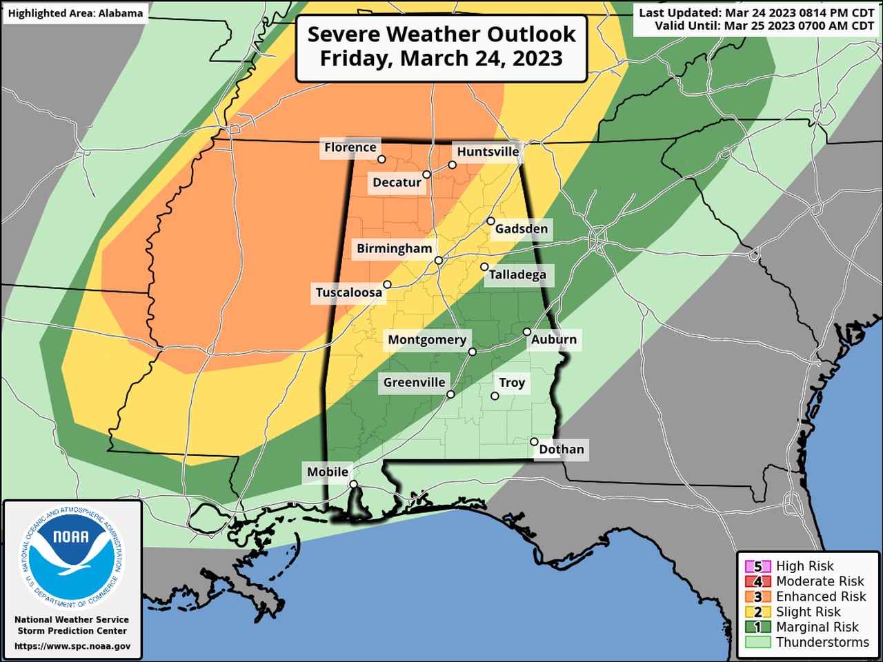 Alabama severe weather damage: