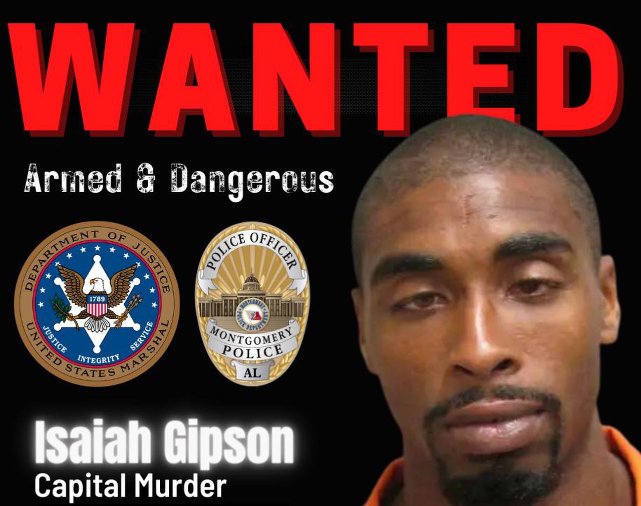 ‘Armed and dangerous’ capital murder suspect now in custody in Montgomery