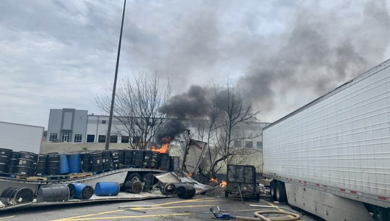 Authorities investigating explosion on 18-wheeler carrying lithium batteries at Birmingham truck stop