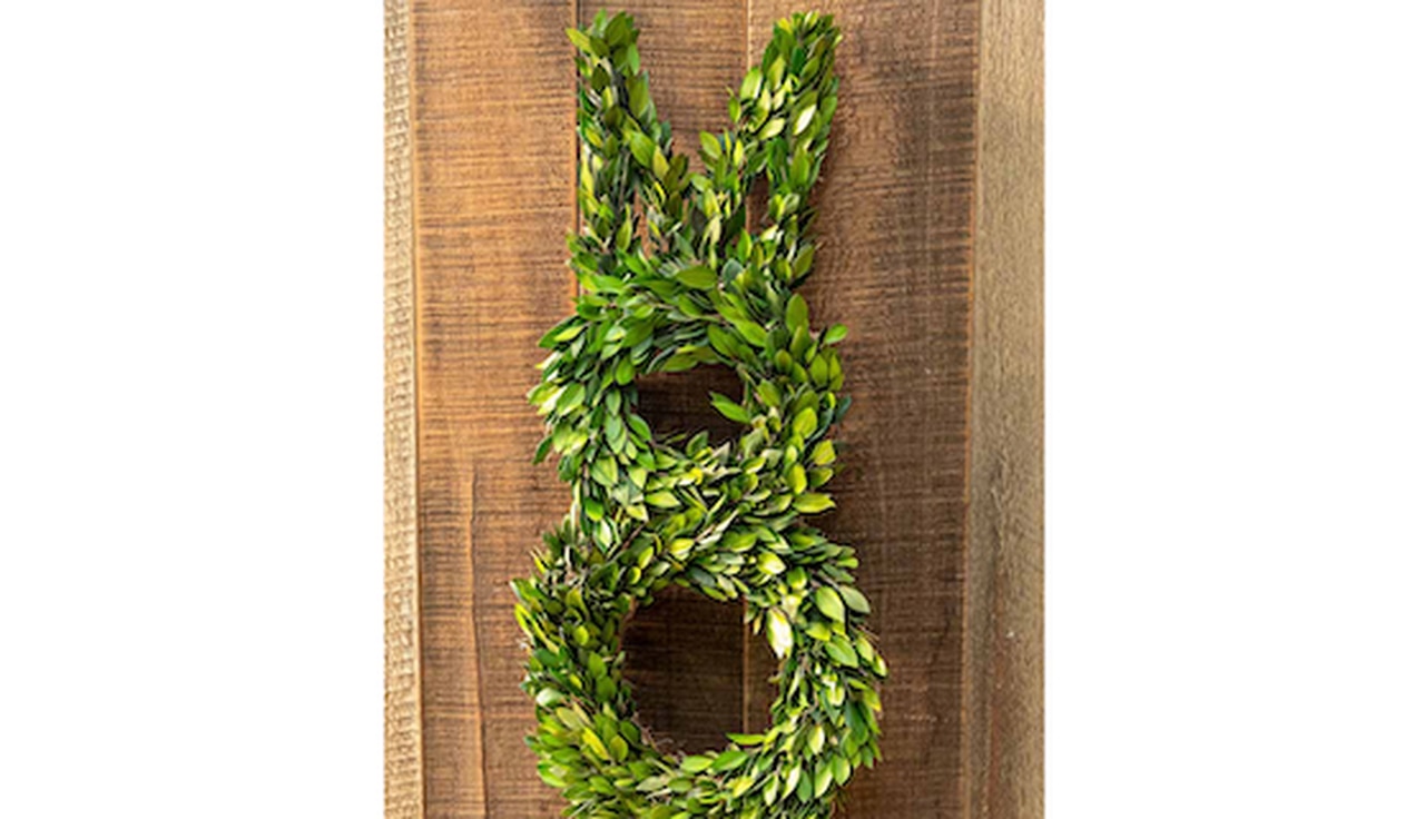 Spring Boxwood Bunny Wreath